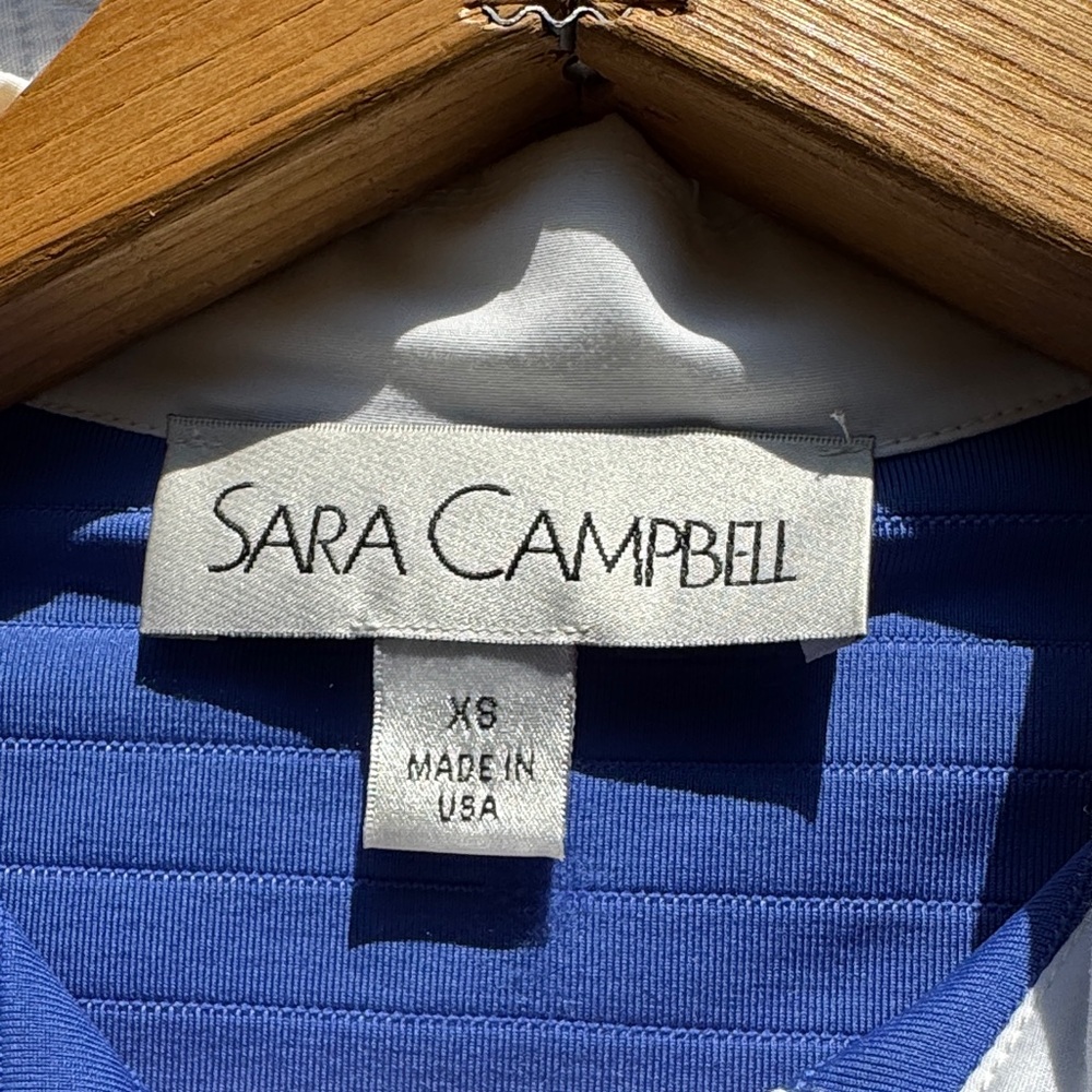 Sara Campbell Blue and White Striped Jacket or Shirt - Picture 3 of 11